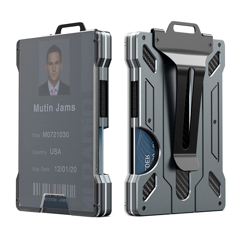 Card Top Loader - محفظة بطاقات RFID أنيقة، حامل بطاقات